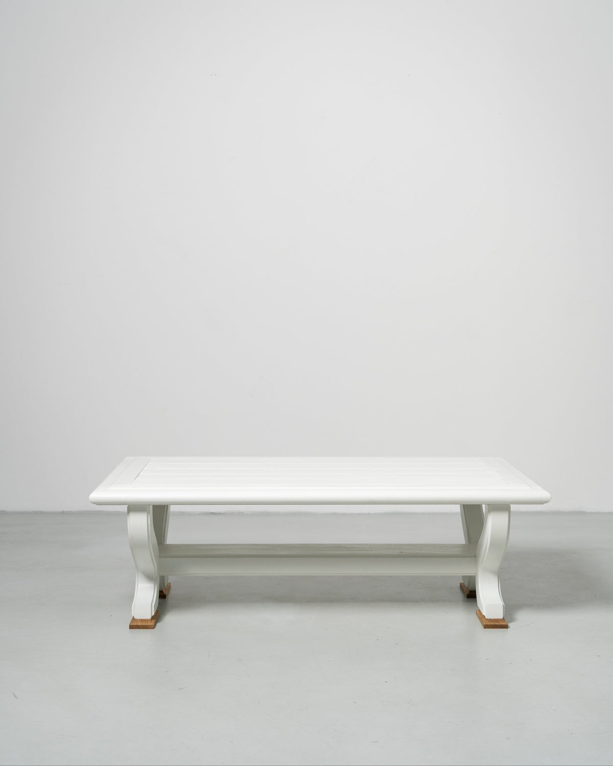 PH Outdoor Bench by Poul Henningsen, Danish design classic (1930s) white painted solid oak