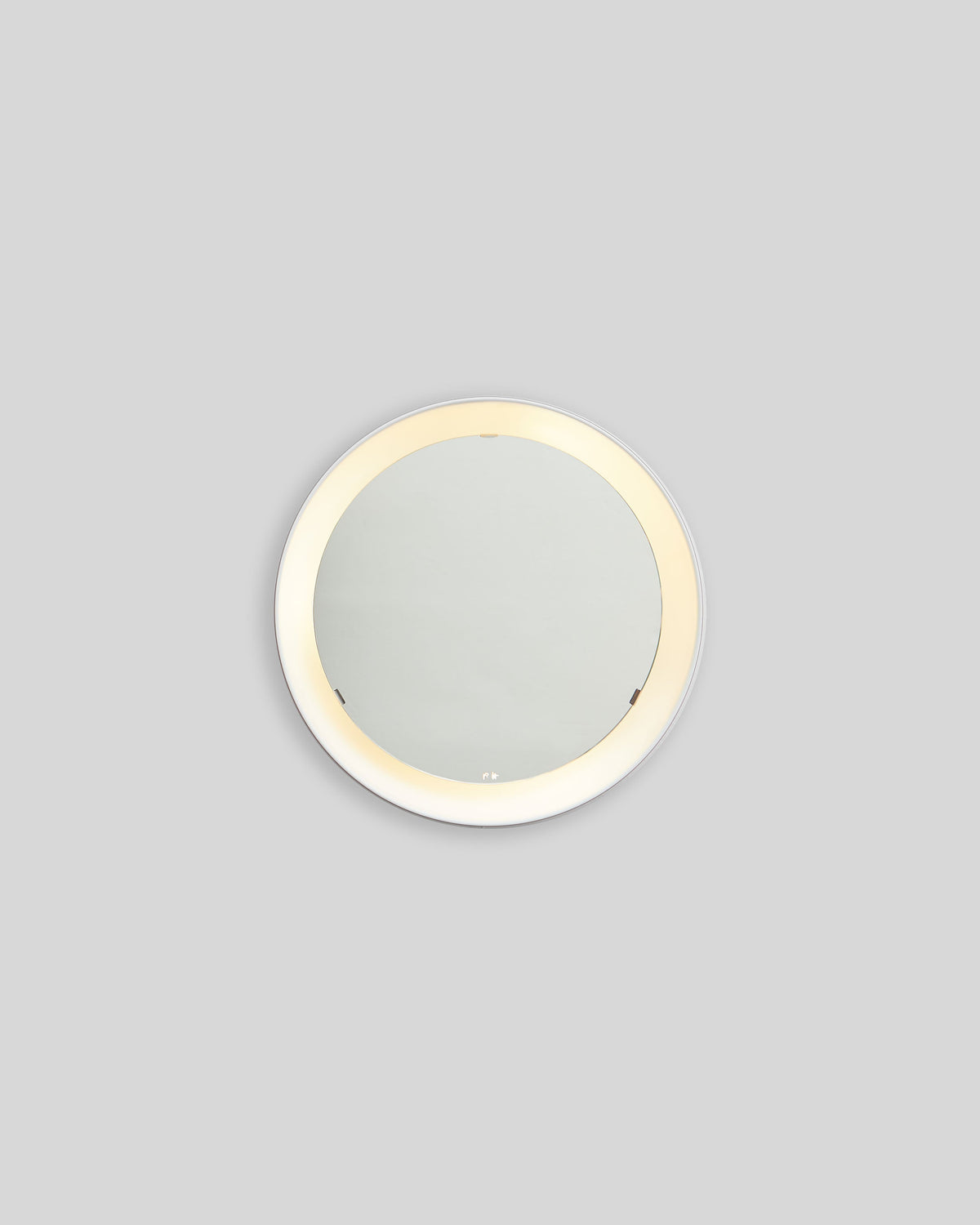 PH Mirror by Poul Henningsen, Danish design classic (1939) mirror with light and PH signature in black painted