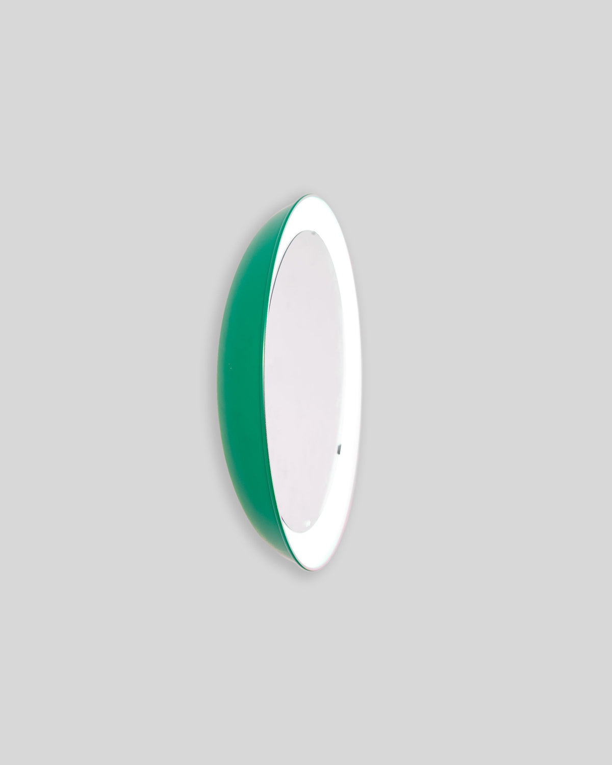 PH Mirror by Poul Henningsen, Danish design classic (1939) mirror with light and PH signature in green painted